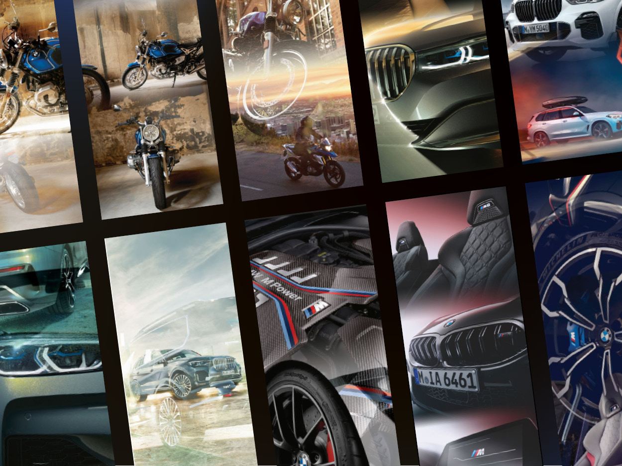 Showroom and campaign artwork, BMW